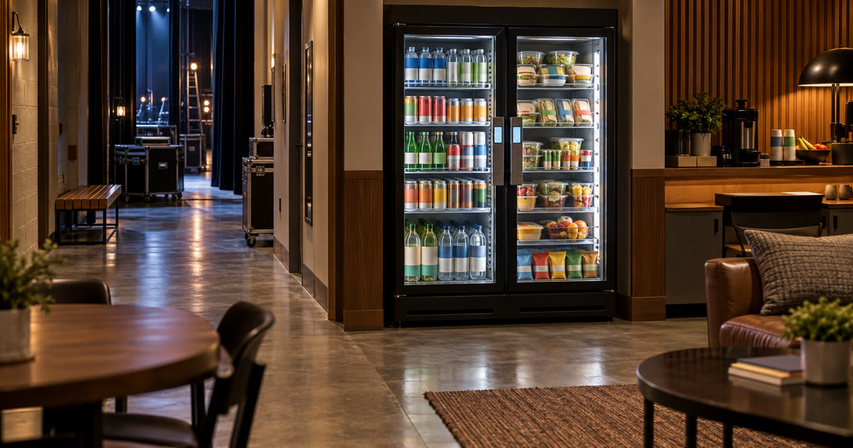 Revvolto smart vending concept along a performing arts venue staff break route